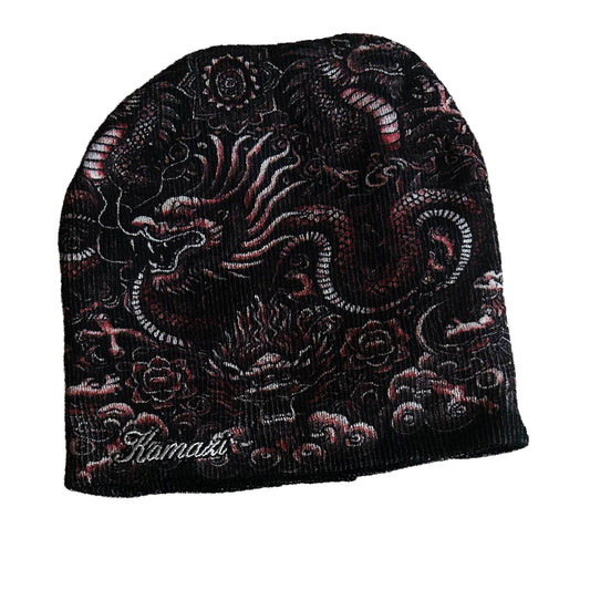 Satin-Lined Red Dragon Beanie